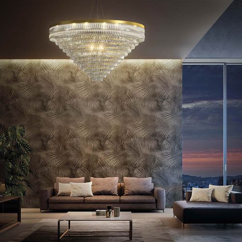 Lustre contemporain - NIAGARA - Marchetti Illuminazione - en verre / en bronze / professionnel