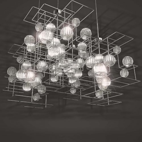 Suspension - MOULE - Marchetti Illuminazione - en acier / en verre soufflé / contemporaine