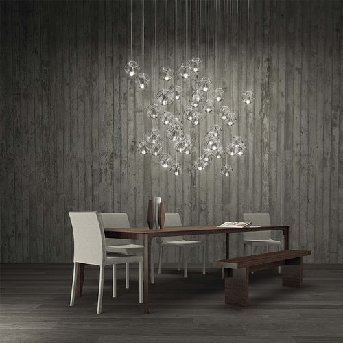 Suspension - INCANTO - Marchetti Illuminazione - en acier / en cristal / contemporaine