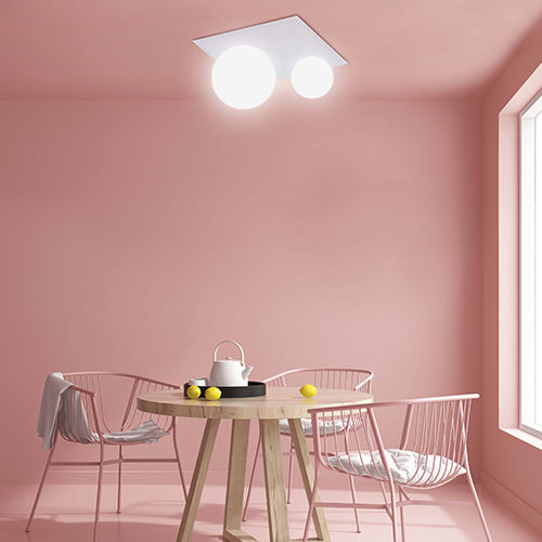 Plafonnier contemporain - MOONS - Marchetti Illuminazione - rond / en cuivre / en satin