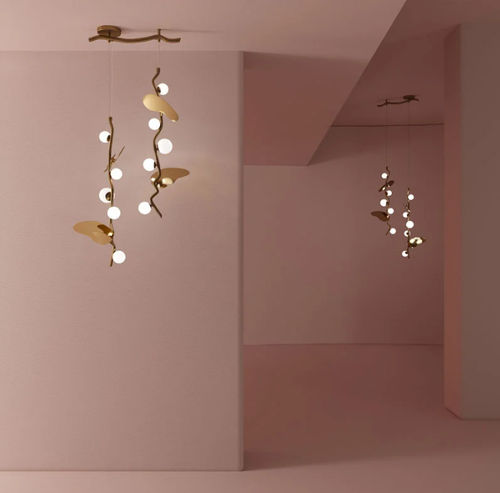 Suspension - ALMOND - CreativeMary - en laiton / en verre / classique