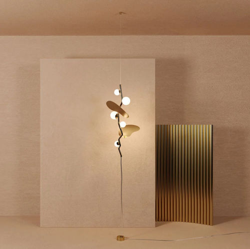 Suspension - ALMOND II - CreativeMary - en laiton / en verre / classique