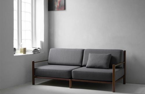 Canapé contemporain - FULTON - Wendelbo - en tissu / anthracite / en noyer