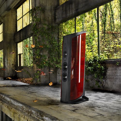 Enceinte colonne - AIDA - Sonus Faber - résidentielle / d'intérieur / rouge