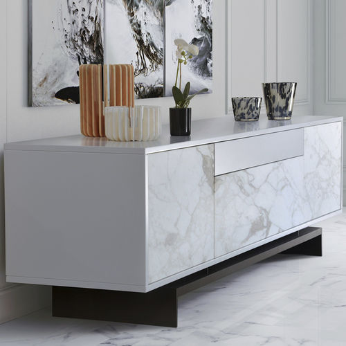 Buffet contemporain - GRAMMI S CALACATTA - MAAMI HOME - en MDF / en acier laqué / en marbre