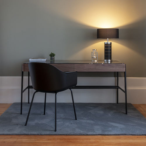 Bureau contemporain - BOUVET DESK SAHARA - MAAMI HOME - en noyer / en acier laqué