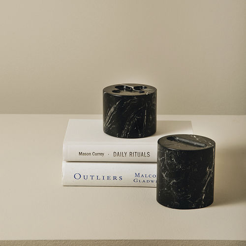 Serre-livre en marbre - MATH NERO MARQUINA - MAAMI HOME