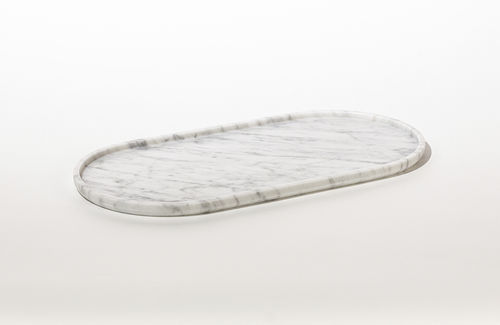Plateau de service en marbre de Carrare - ROUND TRAY CARRARA - MAAMI HOME - pour chambre d'hôtel / pour restaurant / pour hôtel