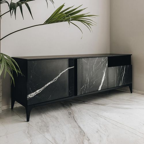 Buffet contemporain - STORM  - MAAMI HOME - en chêne / en bois massif / en marbre