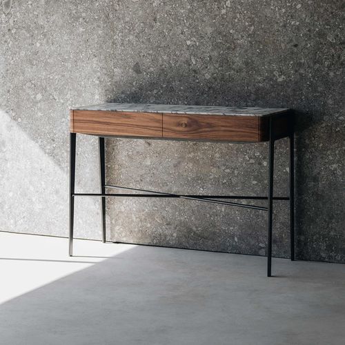 Console contemporaine - BOUVET  - MAAMI HOME - en bois / en marbre / avec piètement en métal