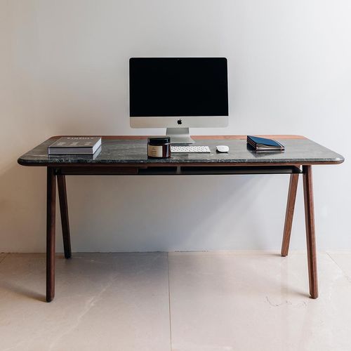 Bureau sur pied - DRAFT  - MAAMI HOME - contemporain / en noyer / en marbre
