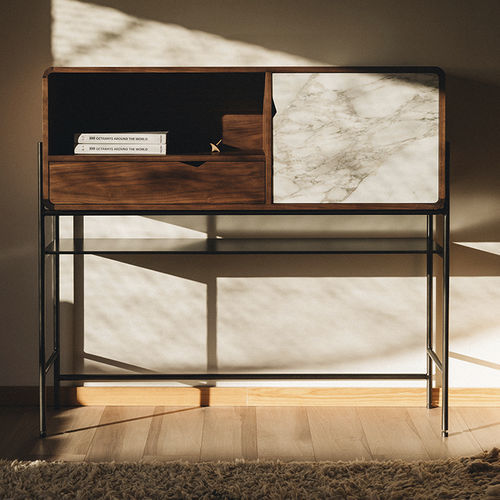 Buffet sur pieds hauts - Rich S - MAAMI HOME - contemporain / en noyer / en acier à revêtement par poudre