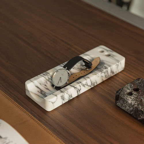 Organisateur de bureau en marbre - HALF PIPE ARABESCATO - MAAMI HOME