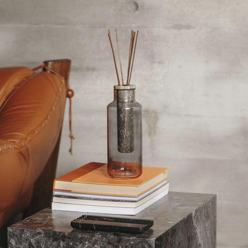Diffuseur à bâtonnets résidentiel - HANDLE GLASS BLACK TRAVERTINE - MAAMI HOME