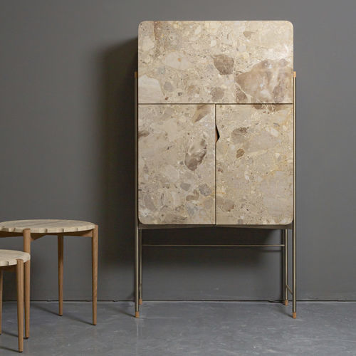 Buffet haut - RICH KUNIS BRESCIA - MAAMI HOME - contemporain / en chêne / en métal laqué