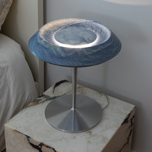 Lampe de table - FIORE AZUL - MAAMI HOME - de chevet / en aluminium brossé / en quartzite