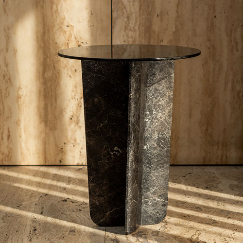 Table d'appoint contemporaine - QUINA SPIDER - MAAMI HOME - en verre trempé / en métal / en marbre