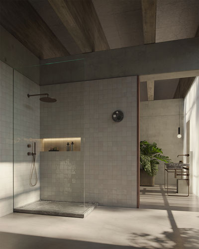 Receveur de douche gris - OLUDENIZ DOURO - MAAMI HOME - rectangulaire / surélevé / en pierre naturelle