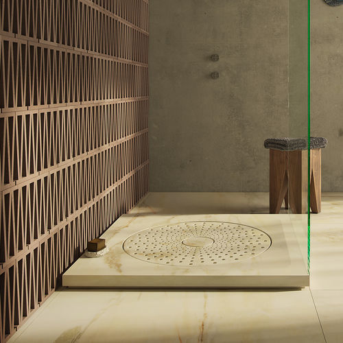 Receveur de douche carré - CONTINENTAL ESTREMOZ - MAAMI HOME - surélevé / en marbre / antidérapant