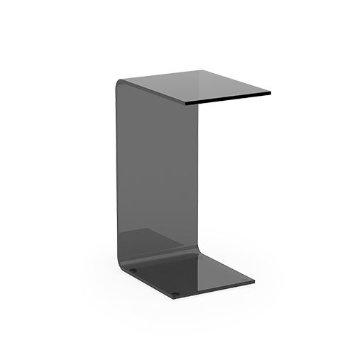 Table d'appoint contemporaine - EVA - AKANTE - en verre bombé / avec piètement bombé / rectangulaire