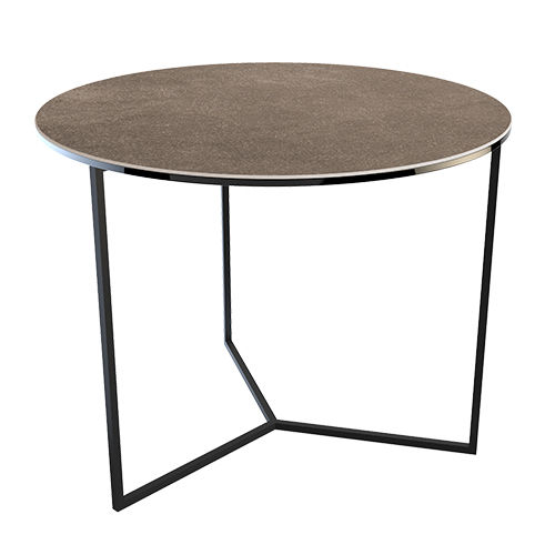 Table d'appoint contemporaine - VENEZIA - AKANTE - en verre / en céramique / avec piètement en acier laqué