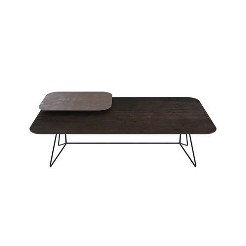 Table basse contemporaine - VERTIGO - AKANTE - en verre / en céramique / avec piètement en acier laqué