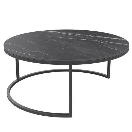 Table basse contemporaine - DOLCE VITA - AKANTE - en verre / en céramique / avec piètement en acier laqué