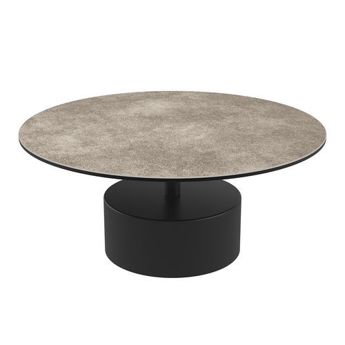 Table basse contemporaine - MONOLITH  - AKANTE - en verre / en céramique / avec piètement en acier laqué