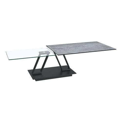 Table basse contemporaine - BARCELONA - AKANTE - en céramique / avec piètement en acier laqué / rectangulaire