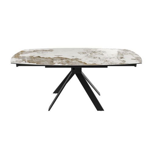 Table à manger contemporaine - MILAZZO - AKANTE - en céramique / avec piètement en acier laqué / rectangulaire