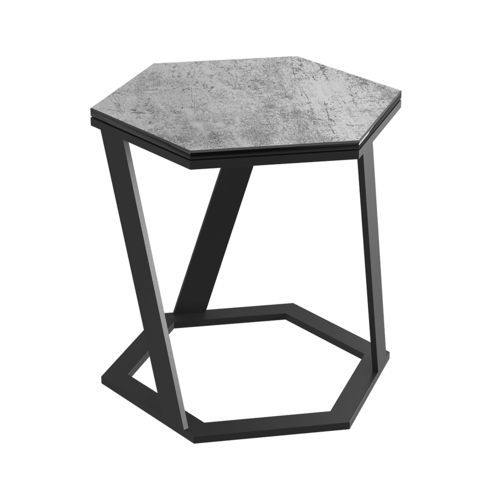 Table d'appoint contemporaine - TWIST - AKANTE - en verre trempé / en céramique / avec piètement en acier laqué