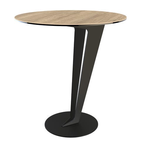 Table d'appoint contemporaine - ARTEMIS - AKANTE - en céramique / avec piètement en acier / ronde