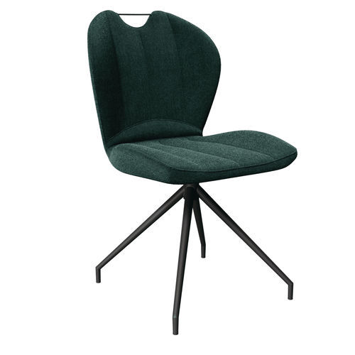 Chaise contemporaine - NEW YORK - AKANTE - d'intérieur / en tissu / avec piètement en acier laqué