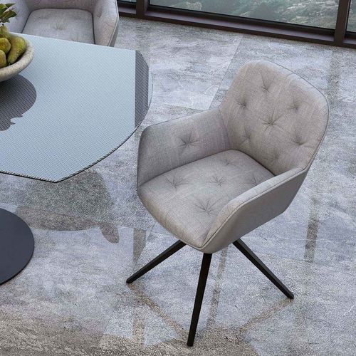 Chaise contemporaine - CHARLESTON - AKANTE - d'intérieur / en tissu / en PU