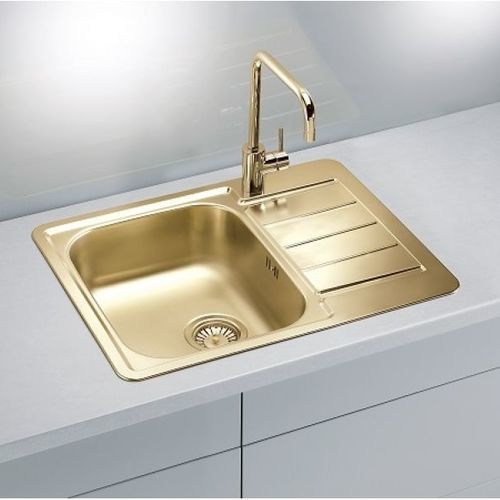 Évier 1 bac - Line 110 - Monarch - Alveus - avec égouttoir / en inox / monobloc