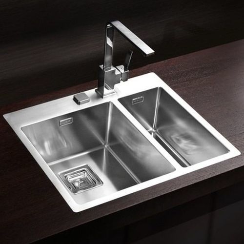 Évier 2 bacs - Stylux 20 - Alveus - sans égouttoir / en inox / encastrable