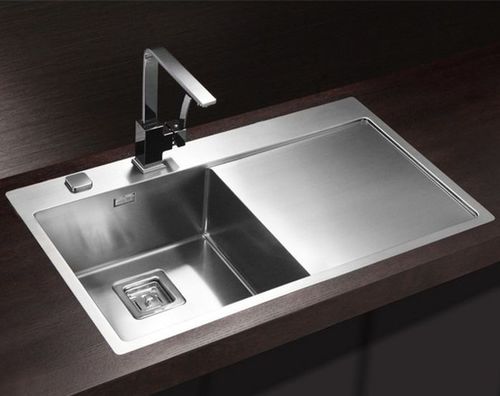 Évier 1 bac - Stylux 50 - Alveus - avec égouttoir / en inox / encastrable