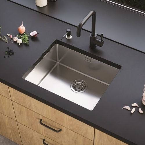 Évier 1 bac - Kombino 50 - Alveus - sans égouttoir / en inox / sous plan