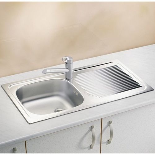 Évier 1 bac - Basic 60 - Alveus - avec égouttoir / en inox / encastrable