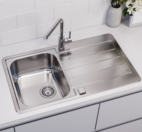 Évier 1 bac - Line Max 20 - Alveus - avec égouttoir / en inox / monobloc