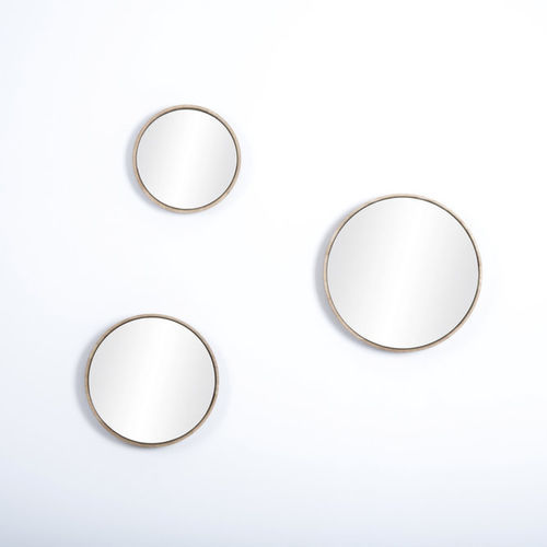 Miroir mural - LOOK - Gazzda - contemporain / rond / en chêne