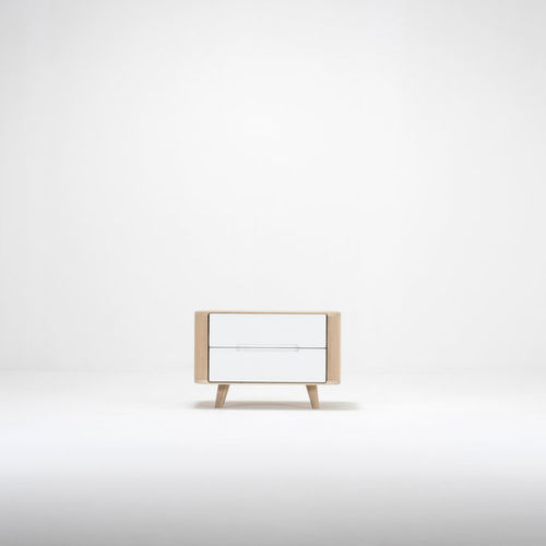 Table de chevet contemporaine - ENA ONE - Gazzda - en chêne / en MDF / avec piètement en chêne