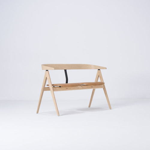 Banc contemporain - AVA - Gazzda - en chêne / en tissu / en laine