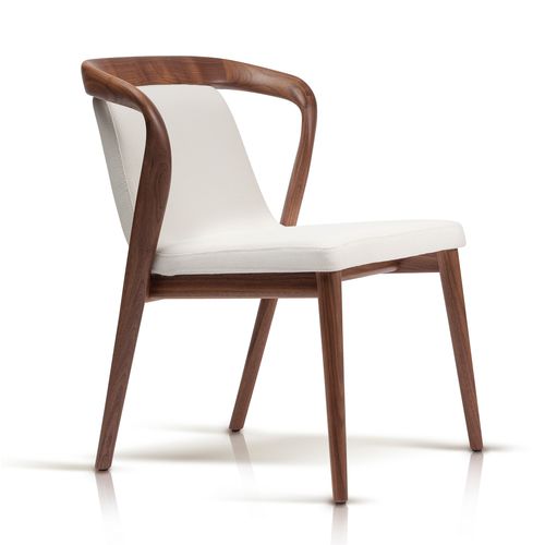 Chaise contemporaine - FEAT - Enne - d'intérieur / en tissu / avec piètement en bois