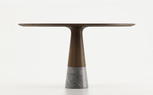 Table à manger contemporaine - ECHO - Enne - en bois massif / ronde / résidentielle