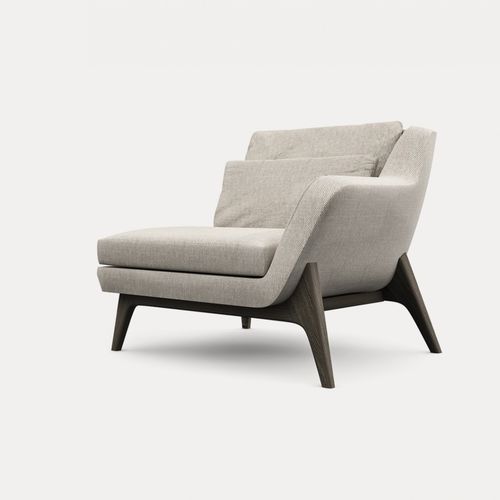 Fauteuil contemporain - GLORIOUS - Enne - en tissu / d'angle / gris