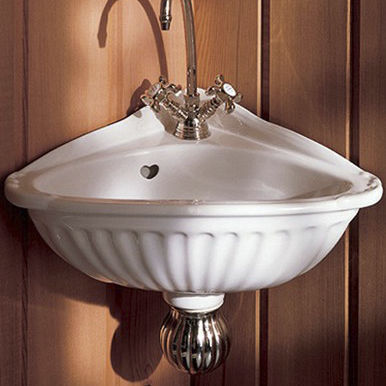 Lave-mains suspendu - 0106 - Herbeau - d'angle / en porcelaine