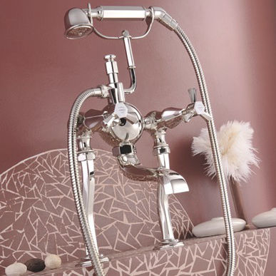 Mélangeur de douche - 3630  - Herbeau - pour baignoire / à poser / en métal chromé