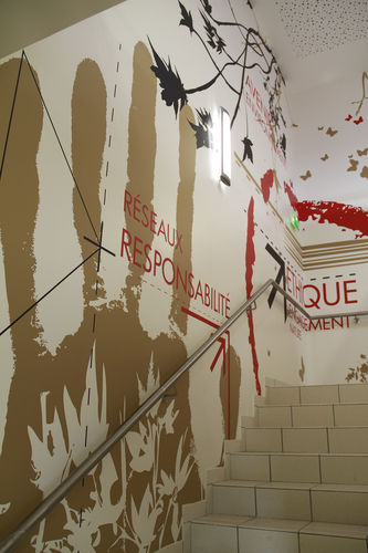 Sticker mural nature - COLIPOSTE CLERMONT FERRAND - Atelier d'Art Osmoze - Design & décoration murale - pour entreprise / pour établissement public