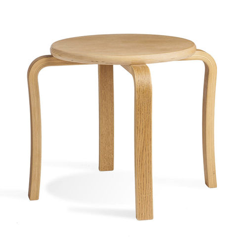 Tabouret contemporain - Lux - Tarmeko LPD - en placage de bois / avec piètement en bois / empilable